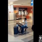7歲小朋友在奧克蘭國際機場表演鋼琴是為了練習?!
