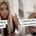 影／美国女子拍片舔飞机厕所板！？全新网络挑战「Coronavirus Challenge」好傻眼