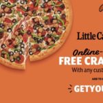 Little Caesars 特別優惠  線上定製 Pizza 免費送 Crazy Bread（~2022年1月2日）