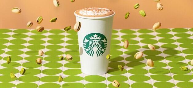 Starbucks 2022开年新品! Pistachio Latte 开心果拿铁回归, 还有每周一的特价素食早餐～
